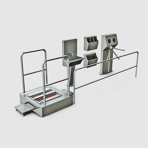 Corridoio igienizzante con lavasuole - SCT.HJN01.304.0007 - Sectec Security Technology - con lavamani / con disinfezione