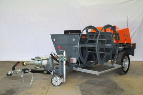 Pompa per calcestruzzo montata su rimorchio - VM20CL.E - AM3P Projection - per cantiere / diesel