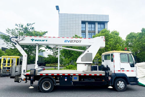 Piattaforma telescopica montata su camion - EV270T - Jiangsu Inslift Technology Co., Ltd. - con motore diesel / per uso esterno / telecomandata