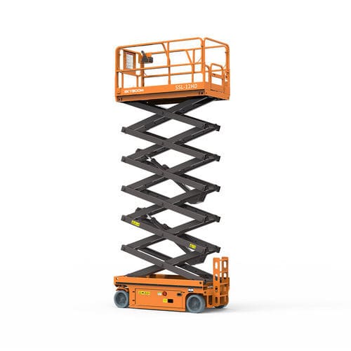 Piattaforma elevatrice a forbice su ruota - SSL-12HD - Changsha Skyboom Heavy Industry - semovente / con alimentazione a batteria / per uso in interni ed esterni