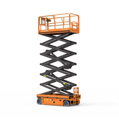 Piattaforma elevatrice a forbice su ruota - SSL-14HD - Changsha Skyboom Heavy Industry - semovente / con alimentazione a batteria / per uso in interni ed esterni