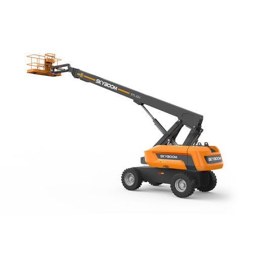 Piattaforma telescopica su ruota - STL-22J - Changsha Skyboom Heavy Industry - con motore diesel / per cantiere navale / per cantiere