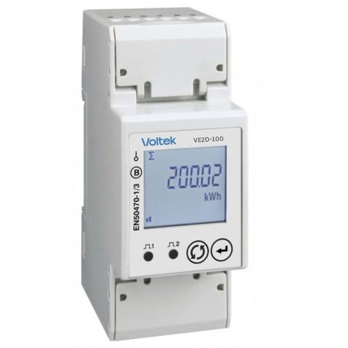 Contatore di energia elettrica certificato MID - VE2D-100 series - Voltek Energy Limited - monofase / su guida DIN / RS-485