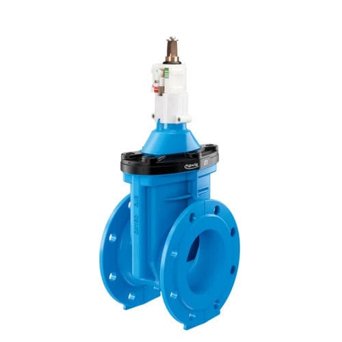 Valvola a saracinesca - 4000STE3 - Hawle - con volante / per acqua / con flangia