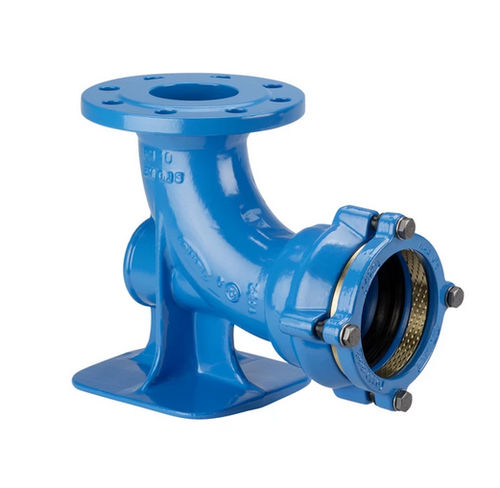 Raccordo idraulico - 5045 - Hawle - con flangia / a gomito con supporto / DIN