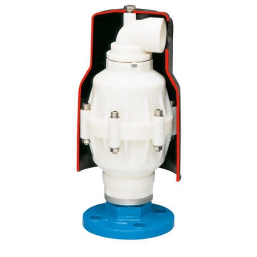 Valvola di scarico per gas - 9874 - Hawle - per acqua / con flangia / resistente alla corrosione