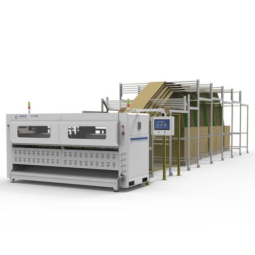 Macchina di fabbricazione di scatole di cartone ondulate - FF2800 - AOPACK LTD. - per cartoni americani RCS / con piega a ventaglio / con piega a zeta
