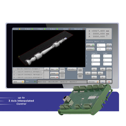 Interfaccia software CNC - XZA-Woodturning - Radonix Technology - 4 assi / per tornio / per banco di tornitura