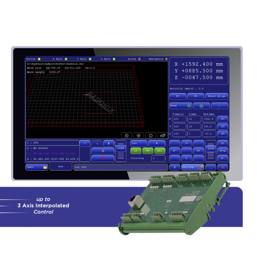 Interfaccia software CNC - XYZ-WaterJet - Radonix Technology - 3 assi / per macchina di taglio