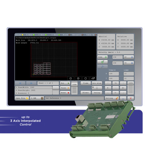 Interfaccia software CNC - XYC SGCut - Radonix Technology - 3 assi / per macchina di taglio