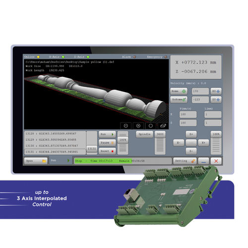 Interfaccia software CNC - XZ Woodturning - Radonix Technology - 2 assi / per macchina per il trattamento del legno / per tornio
