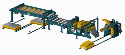 Linea di taglio trasversale a lama rotativa - DEVELOPPEMENT PROJETS INDUSTRIELS (DPI) - con ghigliottina / per metallo / per lamiere