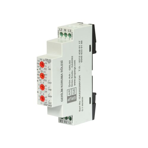 Relè di protezione di sovratensione - GRL series - Grup Arge Energy and Control Systems - di sottotensione / di assenza di fase / di sequenza di fasi