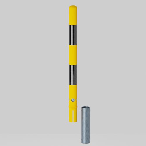 Dissuasore a scomparsa manuale - OLLI – Yellow - Saedi Srl - elettromeccanico / in acciaio
