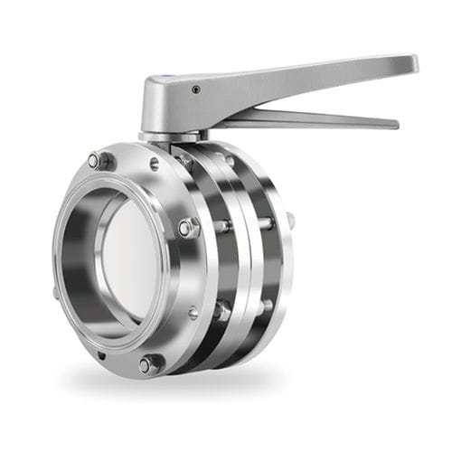 Valvola a farfalla - HB7126-C - Taloar - a leva / con flangia / 3 pezzi