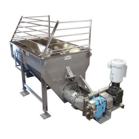 Pompa con tramoggia di alimentazione - Mepaco / Apache Stainless - a vite / per prodotti agroalimentari / con motore elettrico