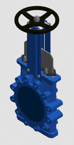 Valvola a ghigliottina - KGS - Flowrates - con volante / di controllo / per prodotti chimici