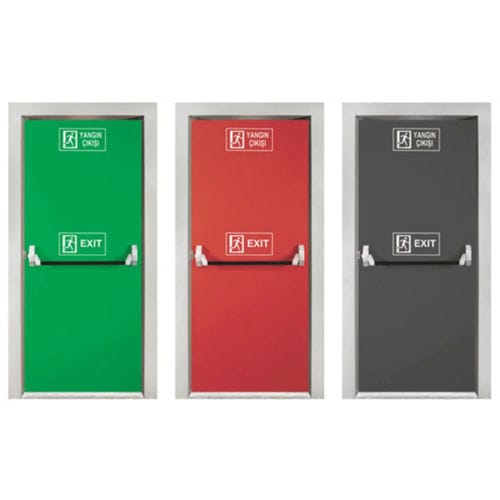 Porta in acciaio inossidabile - KAPISAN ENDÜSTRİYEL KAPI SİSTEMLERİ - per interno / automatica / ignifuga