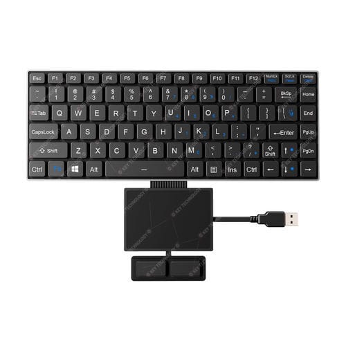 Tastiera ad incastro - K-TEK-V285-FN-BL-FC-SC-DWP+TP85-DML+2K-FC - Key Technology Rugged System Limited - con interruttori a forbice / 86 tasti / con mouse integrato a due tasti