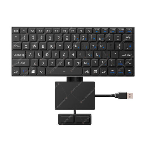 Tastiera ad incastro - K-TEK-V268-FN-BL-FC-SC-DWP+TP85-DML+2K-FC - Key Technology Rugged System Limited - con interruttori a forbice / con mouse integrato a due tasti / 80 tasti