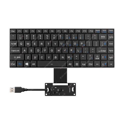 Tastiera ad incastro - K-TEK-V285-FN-BL-FC-SC-ML-DWP - Key Technology Rugged System Limited - con interruttori a forbice / 86 tasti / per l’industria dei trasporti