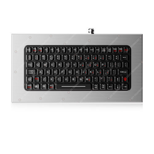 Tastiera da ufficio - K-TEK-M337-176-FN-BL-IL-DT-SS - Key Technology Rugged System Limited - contatto carbonio / 83 tasti / USB