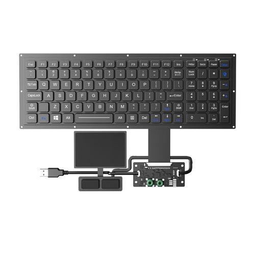 Tastiera ad incastro - K-TEK-M340KP-FN-BL-FC-KC-ANA-151B+TP85+2K - Key Technology Rugged System Limited - contatto carbonio / 102 tasti / con touchpad
