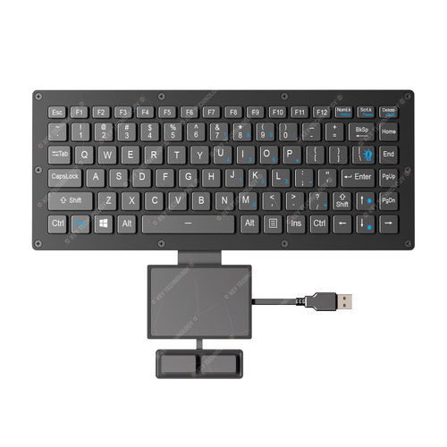 Tastiera ad incastro - K-TEK-V296-FN-BL-FC-PR-AL-DWP+TP85-DML+2K-FC - Key Technology Rugged System Limited - con interruttori a forbice / 86 tasti / con mouse integrato a due tasti