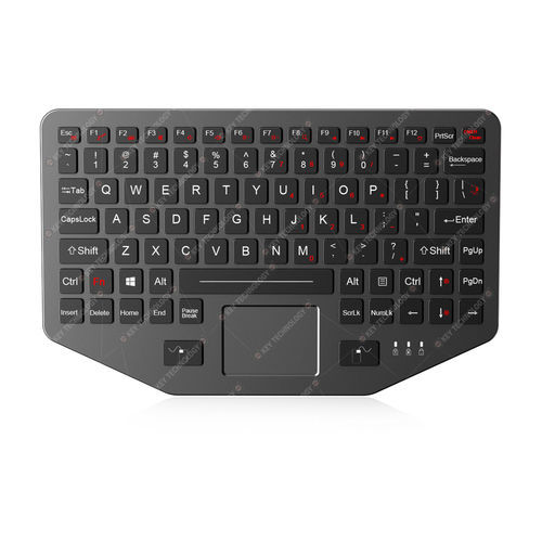 Tastiera ad incastro - K-TEK-M275TP-FN-BL-ML-DWP-V03 - Key Technology Rugged System Limited - contatto carbonio / con mouse integrato a due tasti / 91 tasti