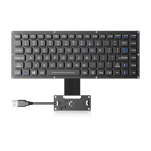 Tastiera ad incastro - K-TEK-M280-FN-BL-FC-KC-ML - Key Technology Rugged System Limited - contatto carbonio / con tasto Fn / 87 tasti