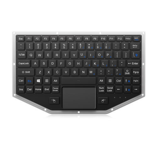 Tastiera ad incastro - K-TEK-V277TP-FN-BL-FC-PR-ML-DWP - Key Technology Rugged System Limited - con interruttori a forbice / con mouse integrato a due tasti / con tasto Fn