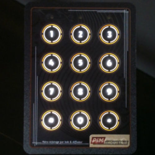 Tastiera numerica 12 tasti - PIM INDUSTRIE - ad incastro / retroilluminata