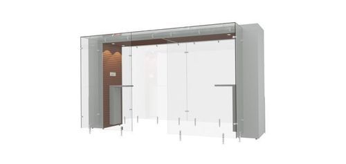 Cabina per fumatori con filtri HEPA - SPAREA 4M - Longhi Air - in vetro temprato / in MDF / in acciaio