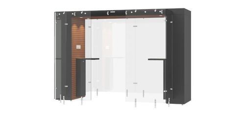 Cabina per fumatori con filtri HEPA - SPAREA 3.2m - Longhi Air - in vetro temprato / in MDF / in acciaio