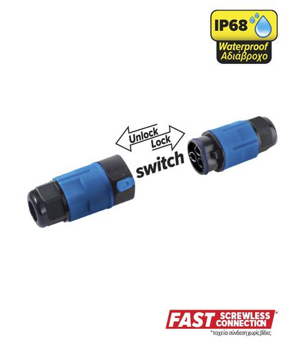 Connettore di dati - 100-30 series - SAS - diritto / a presa / 5 poli