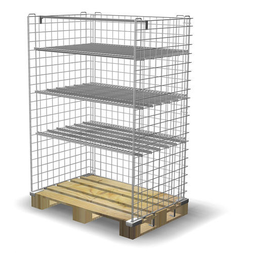 Cassa-pallet in acciaio - H-1600 - DAMIX LTD - in zinco / da trasporto / di stoccaggio