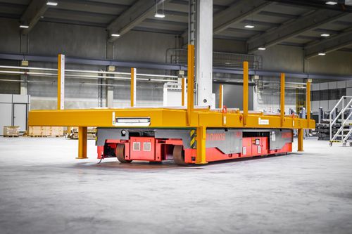 Rimorchio a pianale - DIMOS Maschinenbau GmbH - per attrezzatura industriale / a 2 assi / per carichi eccezionali
