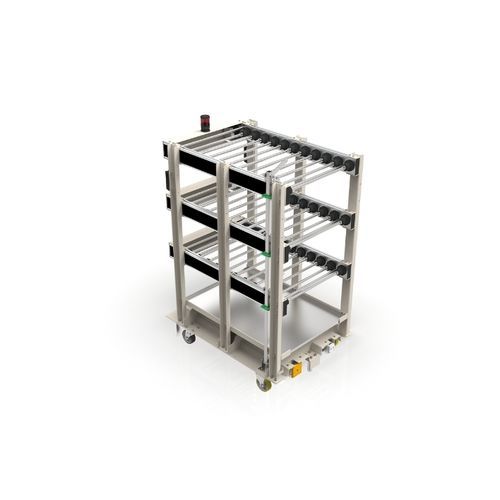 Carrello da trasporto - intra-SOL GmbH - con ripiano / porta-contenitori / automatico