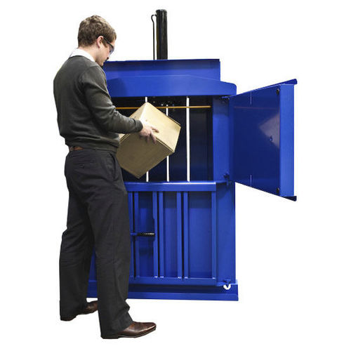 Pressa imballatrice per plastica - MHM 60 - MHM UK LTD - per rifiuti / verticale / a carico frontale