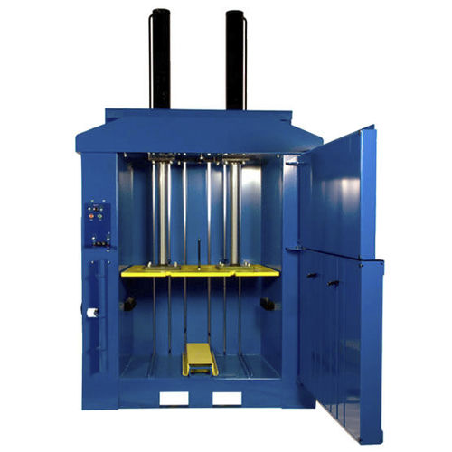 Pressa imballatrice per plastica - MHM 400 - MHM UK LTD - per rifiuti / verticale / a carico frontale