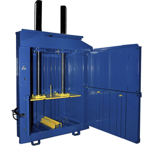 Pressa imballatrice per plastica - MHM 500 - MHM UK LTD - per rifiuti / verticale / a carico frontale