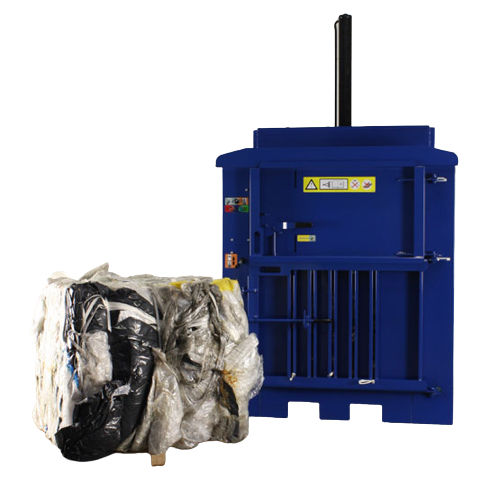 Pressa imballatrice per plastica - MHM 100 - MHM UK LTD - per rifiuti / verticale / a carico frontale
