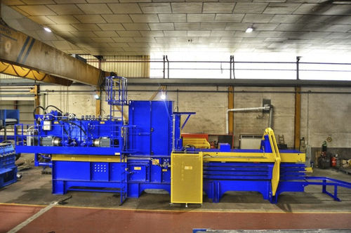 Pressa imballatrice per cartone - JS-2000 series - MHM UK LTD - per rifiuti / orizzontale / a canale