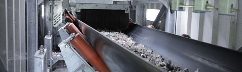 Sistema di trasporto per materie plastiche - BEUMER Group GmbH & Co.KG - per componente di grandi dimensioni / per pneumatici / per materie minerali