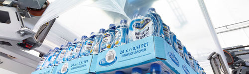 Macchina avvolgitrice per pallet - STRETCH HOOD® A - BEUMER Group GmbH & Co.KG - verticale / automatica / per movimentazione