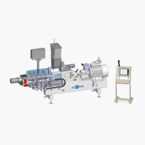 Estrusore alimentare bivite - BC 45 ECO - Clextral - di alimenti per animali da compagnia / per patatine ondulate / compatto