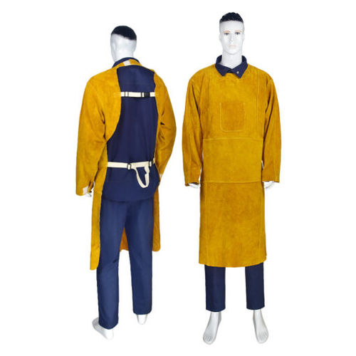 Grembiule da lavoro - MS-383 - GUANGXI DAHUA MING SHUN PROTECTIVE PRODUCTS CO. ,LTD - in pelle / in cotone / in pelle di mucca
