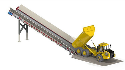 Tramoggia da reception - Telestack International Ltd - per alimentatore / per biomassa / per cemento