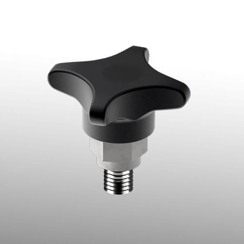 Manopola filettata - 315 series - Tecom - a stella / in ottone / in polipropilene