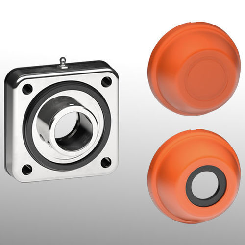 Supporto per cuscinetto in PP - UCF/CXA series - Tecom - in NBR / in ottone nichelato / in acciaio inox